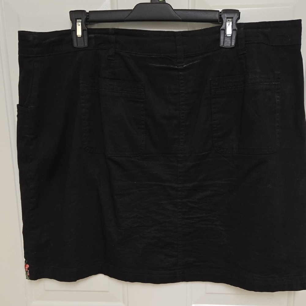 Karen Scott Black Embellished Mini Pencil Skirt - Picture 2 of 9